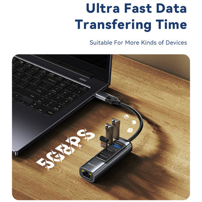 USB / USB-C Hub Yesido HB21, 5in1, Grau