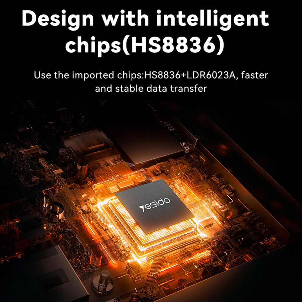 USB / USB-C Hub Yesido HB21, 5in1, Grau