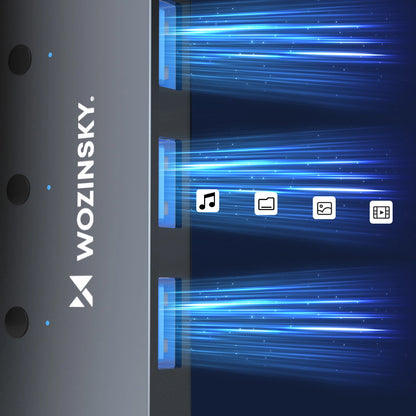 USB-Hub WZK WHS080YSS, 4 x USB-A 3.0, Grau