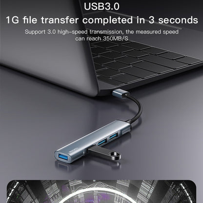 USB-Hub Yesido HB18, 4in1, Grau