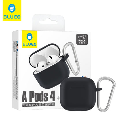 Blueo Liquid Hülle für Apple AirPods 4, Schwarz