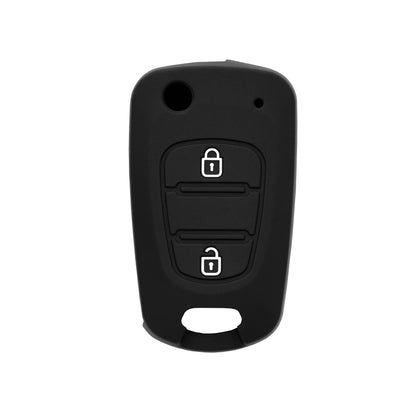 Techsuit Autoschlüsselhülle 2003.04 für Hyundai Elantra / Kia Picanto, Schwarz