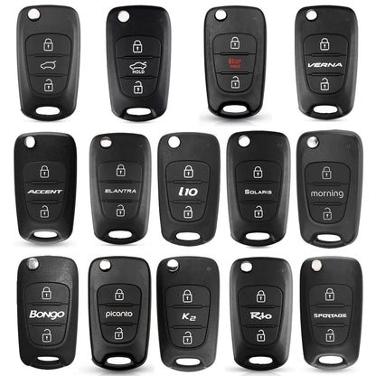 Techsuit Autoschlüsselhülle 2003.04 für Hyundai Elantra / Kia Picanto, Schwarz