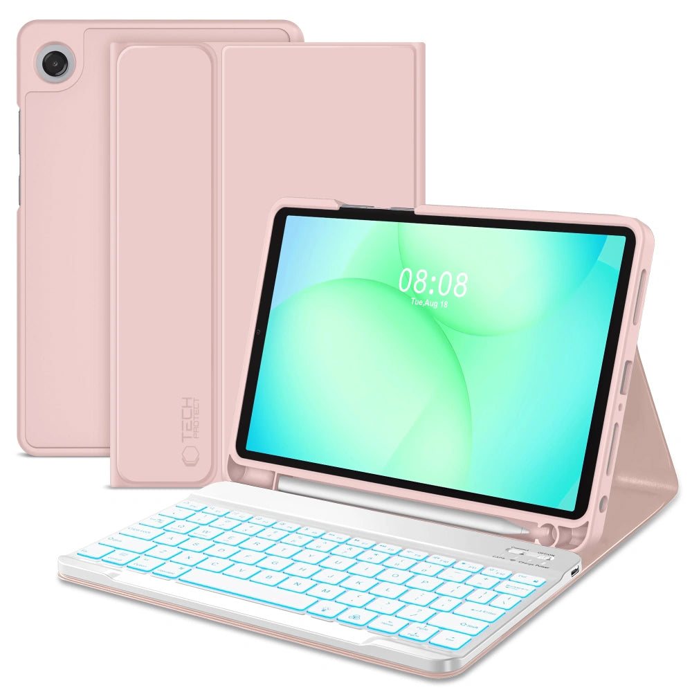 Keyboard Case for Samsung Galaxy Tab A11+ / Tab A9+, Tech-Protect, SC PEN, Pink