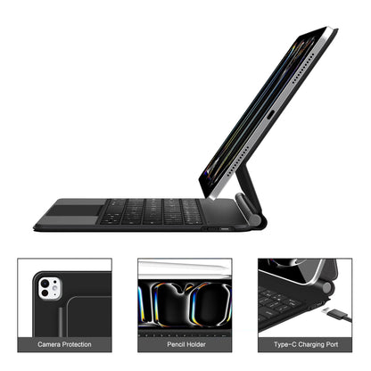 Tastaturhülle für Apple iPad Pro 11 (2025) / (2024), Tech-Protect, SmartCase Magnetic, Schwarz