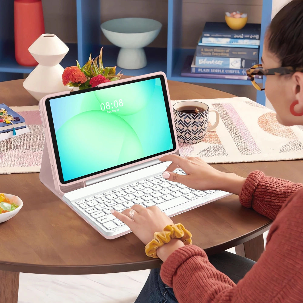 Keyboard Case for Samsung Galaxy Tab A11+ / Tab A9+, Tech-Protect, SC PEN, Pink