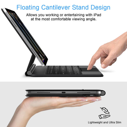 Hülle mit Tastatur für Apple iPad Pro 13 (2025) / (2024), Tech-Protect, SmartCase Magnetic, Schwarz