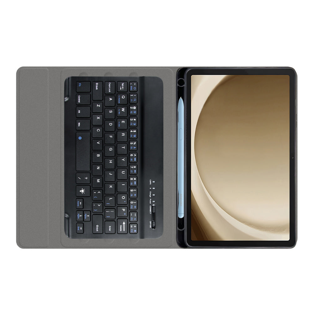 Tastaturhülle für Samsung Galaxy Tab A9+, Techsuit, CozyTab, Schwarz