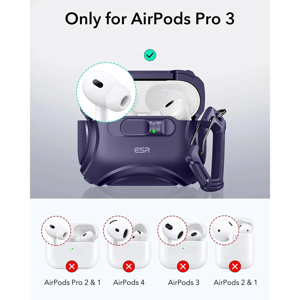 ESR Cyber FlickLock Hülle für Apple AirPods Pro 3, Lila