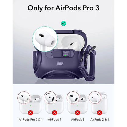 ESR Cyber FlickLock Hülle für Apple AirPods Pro 3, Lila
