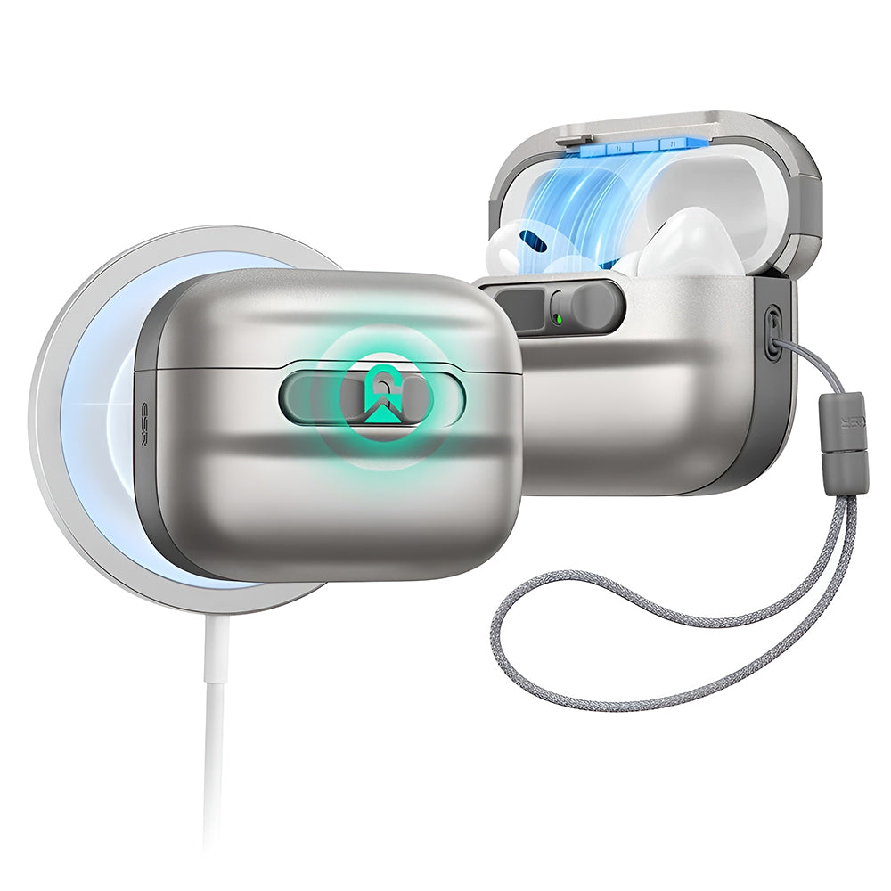 ESR Pulse Magnetic FlickLock Hülle für Apple AirPods Pro 3, Grau