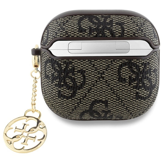 Guess 4G Charm Hülle für Apple AirPods 4, Braun