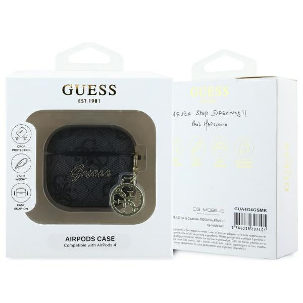 Guess 4G Charm Case for Apple AirPods 4, Brown