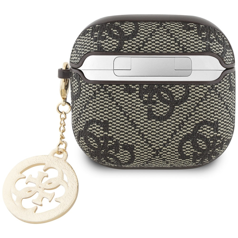 Guess 4G Strass Charm Hülle für Apple AirPods 4, Braun