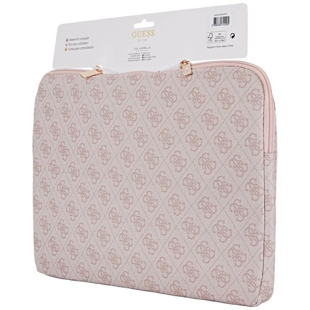 Guess 4G Triangle Logo Hülle für 14-Zoll-Laptop, Rosa