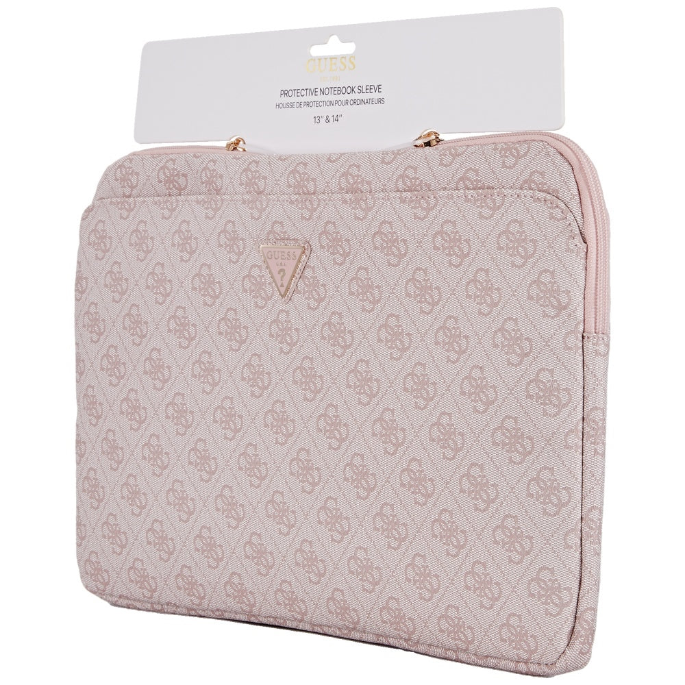 Guess 4G Triangle Logo Hülle für 14-Zoll-Laptop, Rosa