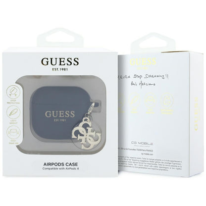 Guess W/4G Charm Case for Apple AirPods 4, Black