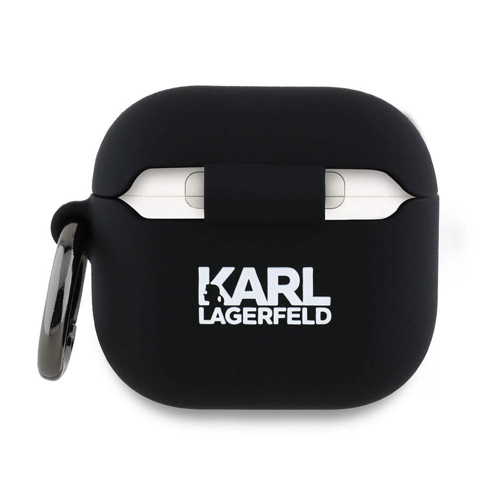 Karl Lagerfeld 3D Karl's Head Hülle für Apple AirPods 4, Schwarz