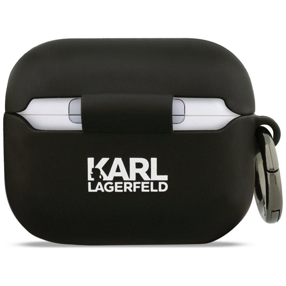 Karl Lagerfeld Silikonhülle Karl & Choupette 3D für Apple AirPods Pro 3, Schwarz
