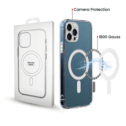 MagSafe-Hülle für Apple iPhone 16 Pro, OEM, Clear mit Kameraschutz, Transparent