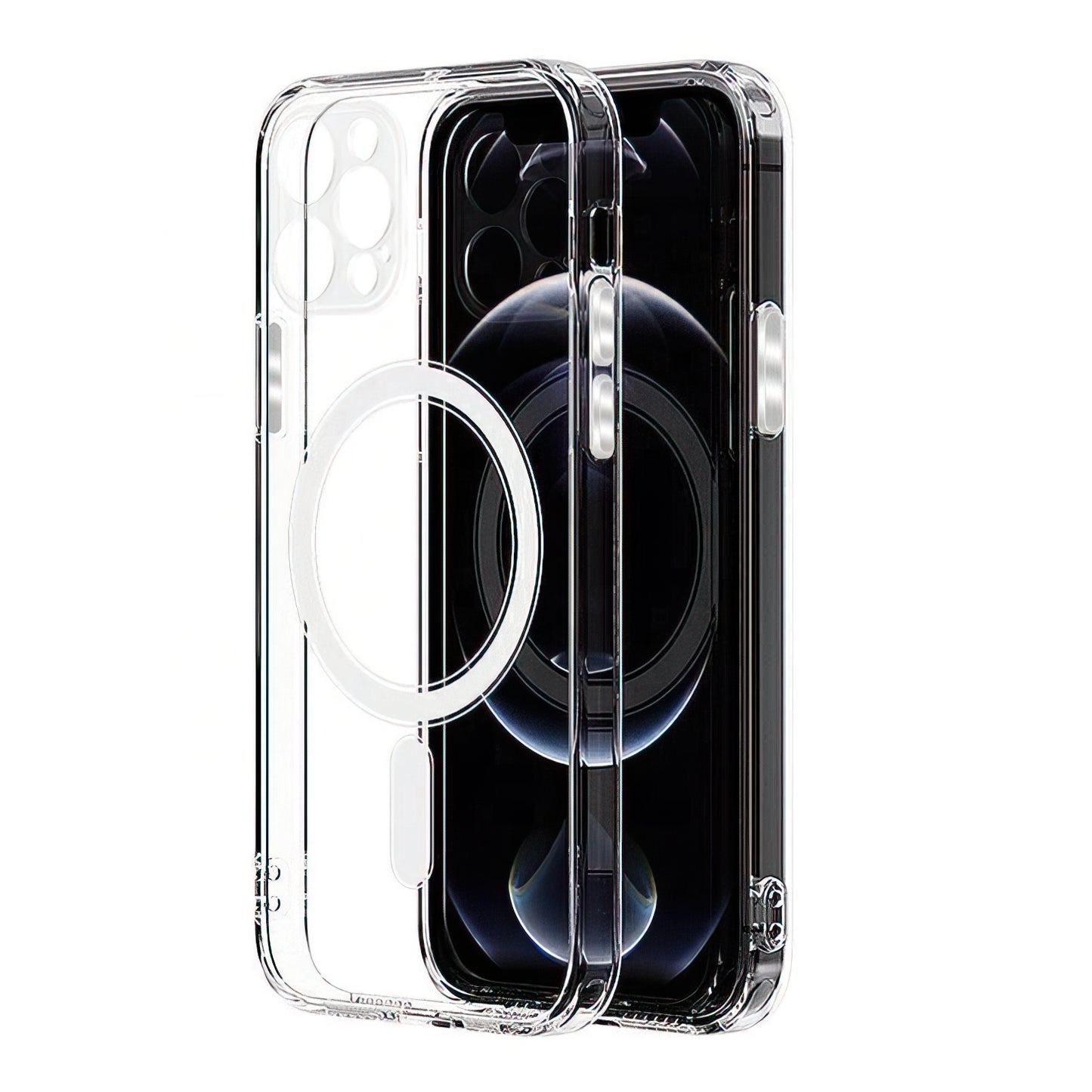 MagSafe-Hülle für Apple iPhone 16 Pro, OEM, Clear mit Kameraschutz, Transparent