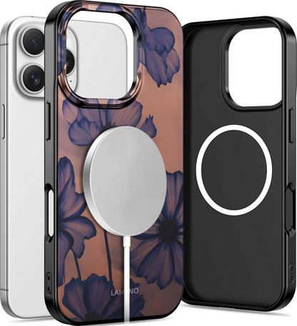 MagSafe Hülle für Apple iPhone 16 Pro, Tech-Protect, Lamano Velvet Night, Schwarz