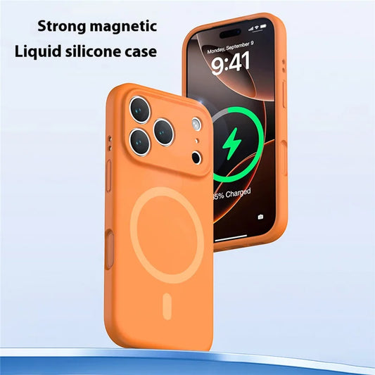 MagSafe Case for Apple iPhone 17 Pro, OEM, Liquid Silicone, Pink