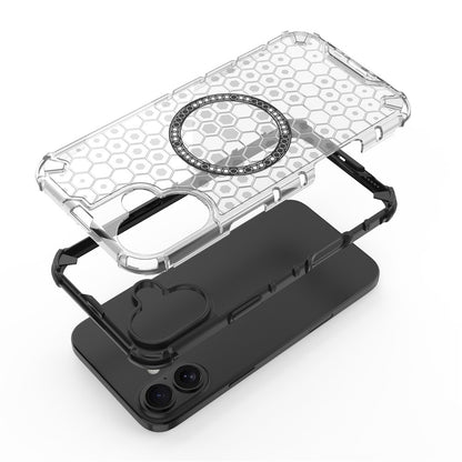 MagSafe-Hülle für Apple iPhone 16, Techsuit, HoneyComb Shield, Blau