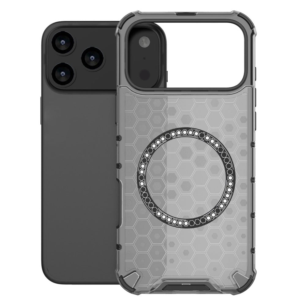MagSafe Hülle für Apple iPhone 17 Pro Max, Techsuit, HoneyComb Shield, Schwarz