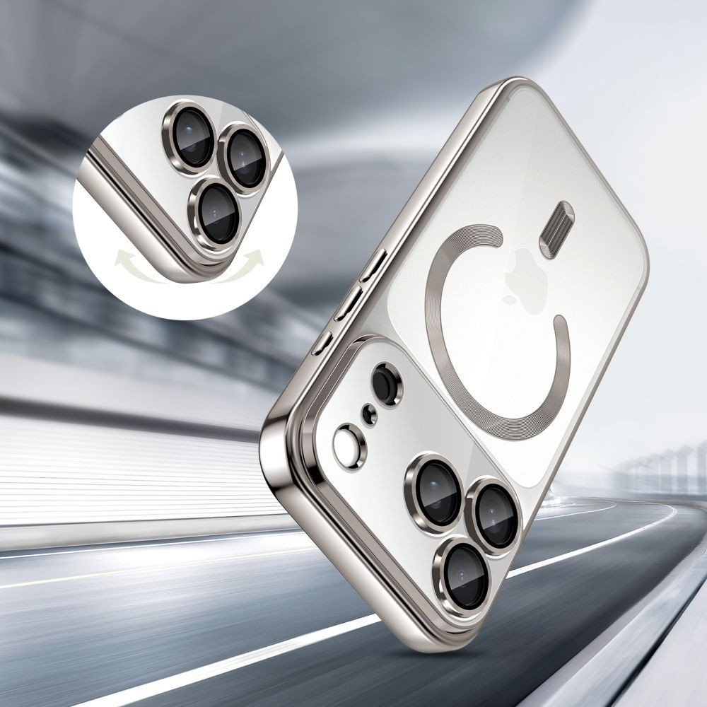 MagSafe Hülle für Apple iPhone 17 Pro, Tech-Protect, Magflex, Silber