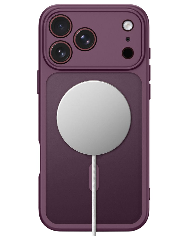 MagSafe-Hülle für Apple iPhone 18 Pro / 17 Pro, Tech-Protect, BasicMag, Mattes Weinrot