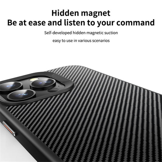 MagSafe-Hülle für Apple iPhone 15 Pro, OEM, Carbon, Schwarz
