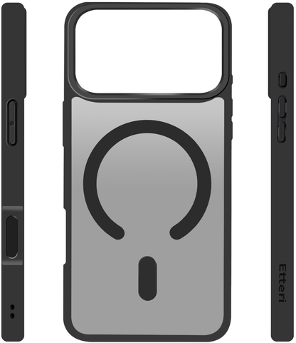 MagSafe-Hülle für Apple iPhone 18 Pro / 17 Pro, Etteri, Matt Mag, Schwarz