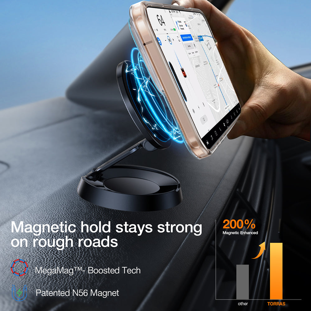 MagSafe Hülle für Apple iPhone 16 Pro, Torras, Pstand, Transparent