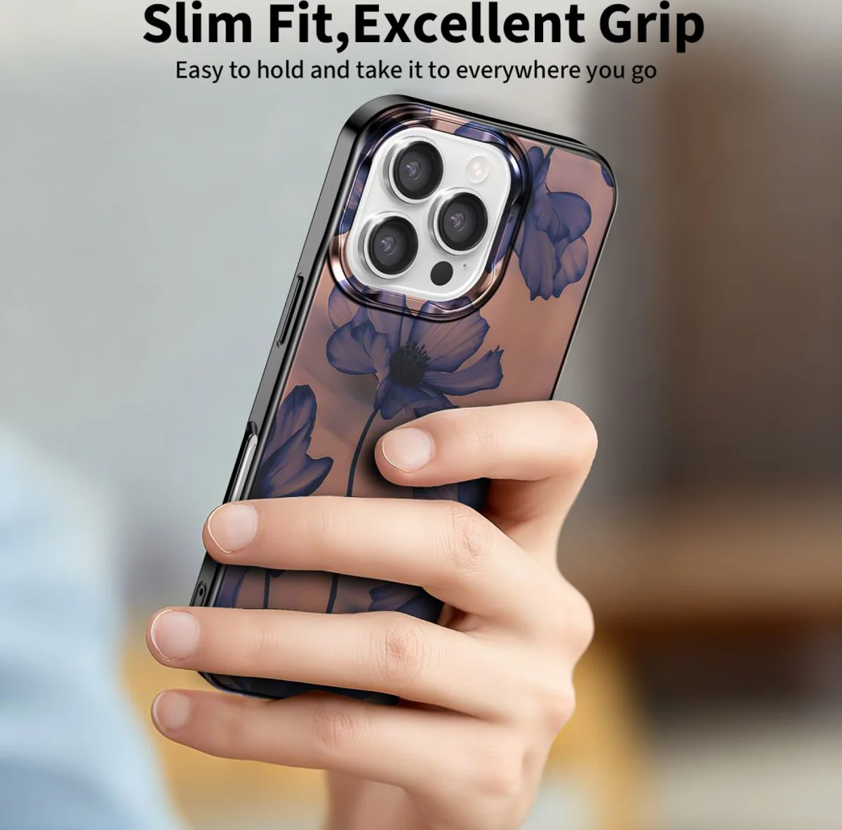 MagSafe Case for Apple iPhone 16 Pro Max, Tech-Protect, Lamano Velvet Night, Black