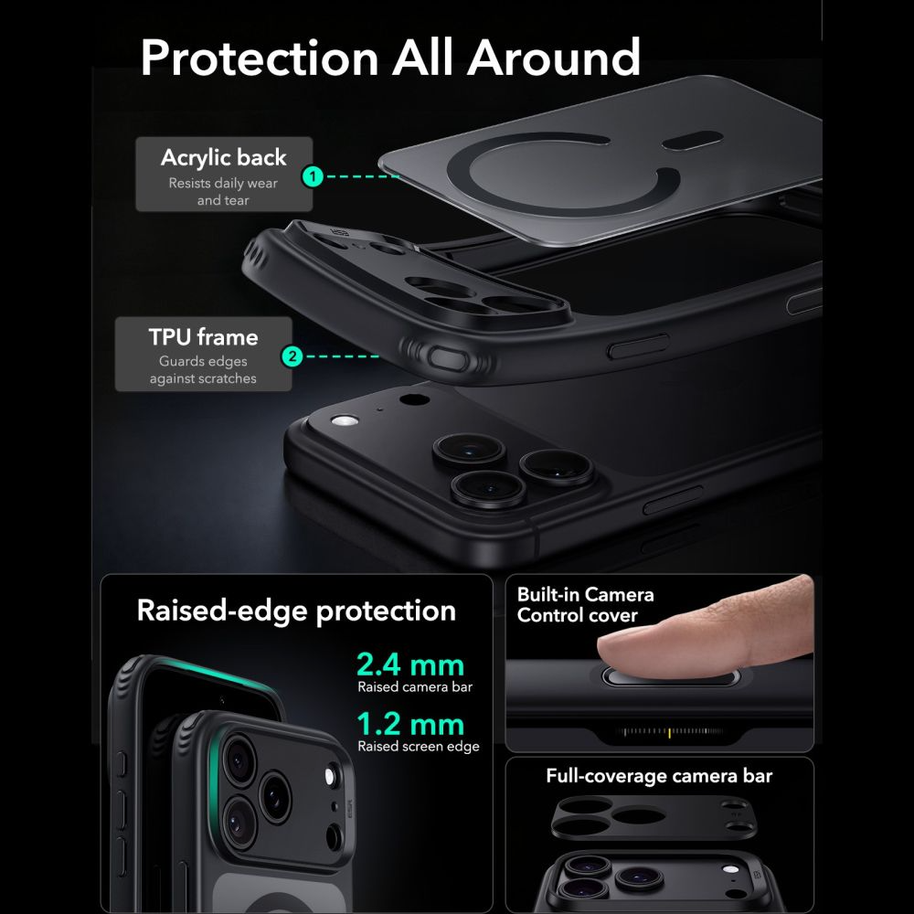 MagSafe-Hülle für Apple iPhone 18 Pro Max / 17 Pro Max, ESR, Classic Hybrid, Schwarz