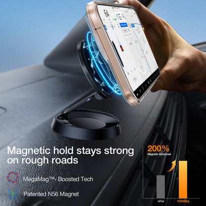 MagSafe Hülle für Apple iPhone 16 Pro Max, Torras, Pstand, Transparent