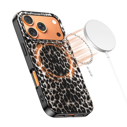 MagSafe Hülle für Apple iPhone 17 Pro Max, Tech-Protect, Lamano Leopard, Schwarz