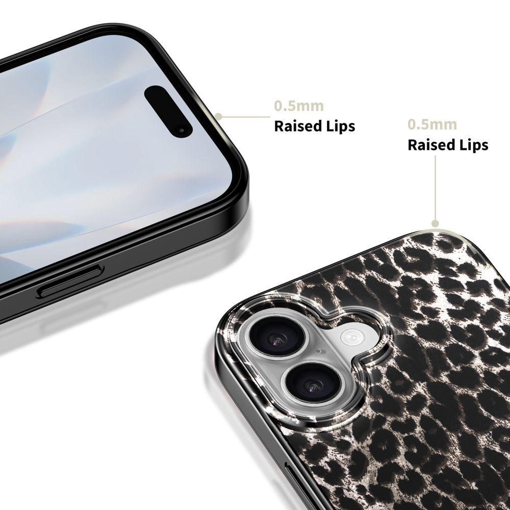 MagSafe Hülle für Apple iPhone 17, Tech-Protect, Lamano Leopard, Schwarz