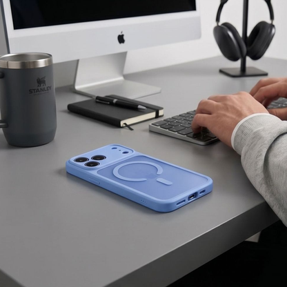 MagSafe-Hülle für Apple iPhone 18 Pro / 17 Pro, Tech-Protect, BasicMag, Mattblau