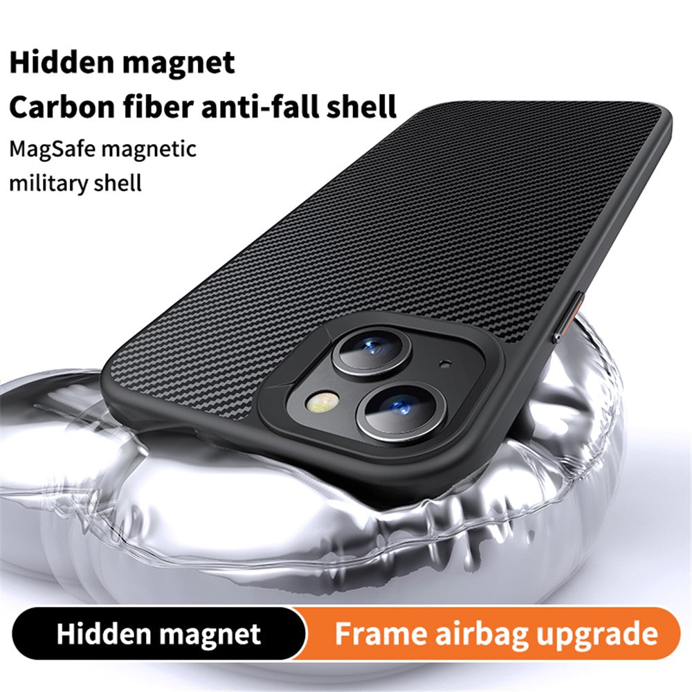 MagSafe-Hülle für Apple iPhone 15, OEM, Carbon, Schwarz