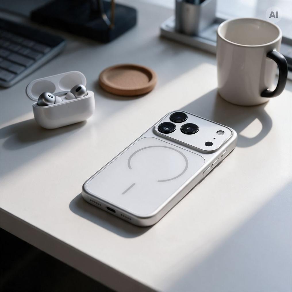 MagSafe-Hülle für Apple iPhone 18 Pro / 17 Pro, OEM, Make 18, Silberfarben
