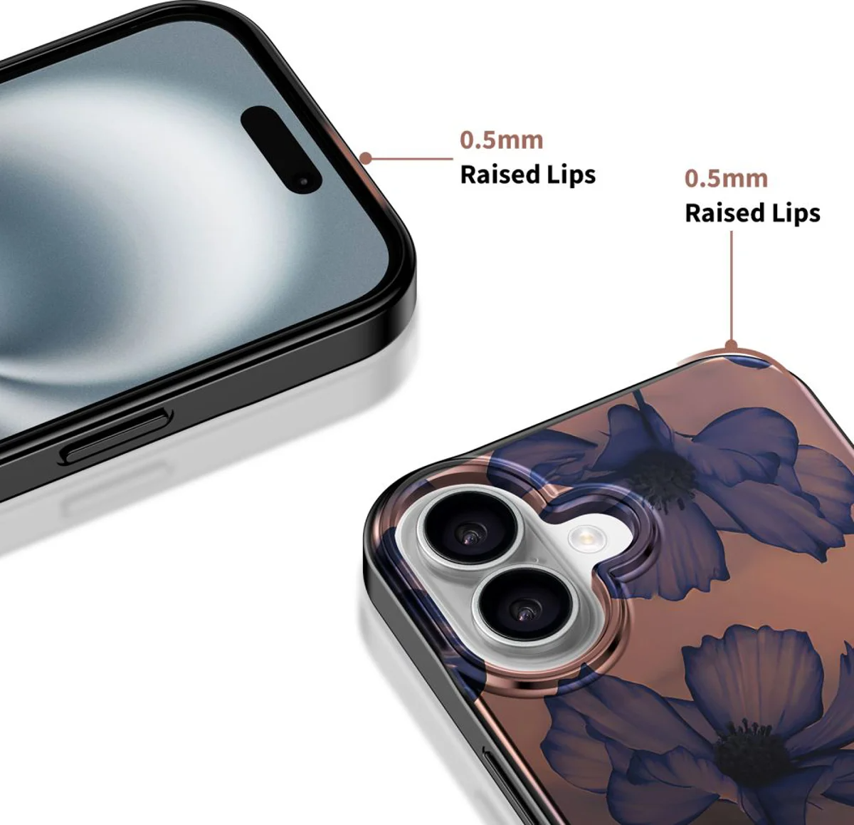 MagSafe Case for Apple iPhone 16, Tech-Protect, Lamano Velvet Night, Black