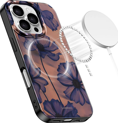 MagSafe Hülle für Apple iPhone 16 Pro, Tech-Protect, Lamano Velvet Night, Schwarz