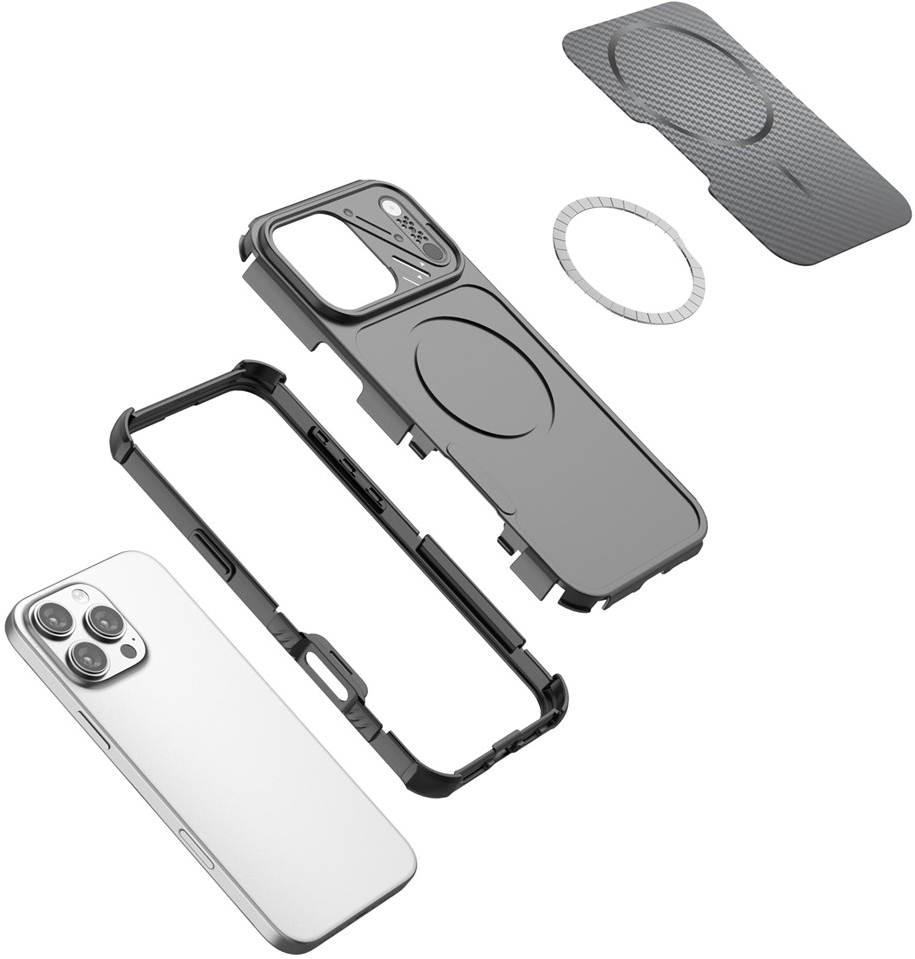MagSafe-Hülle für Apple iPhone 18 Pro Max / 17 Pro Max, OEM, Carbon- und Eckenschutz, Lila
