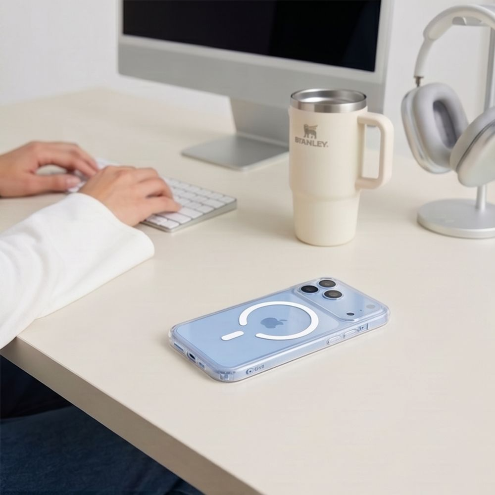 MagSafe-Hülle für Apple iPhone 18 Pro / 17 Pro, Tech-Protect, Flexair Hybrid, Transparent