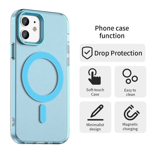 MagSafe-Hülle für Apple iPhone 12 / 12 Pro, Techsuit, CandyCase, Blau