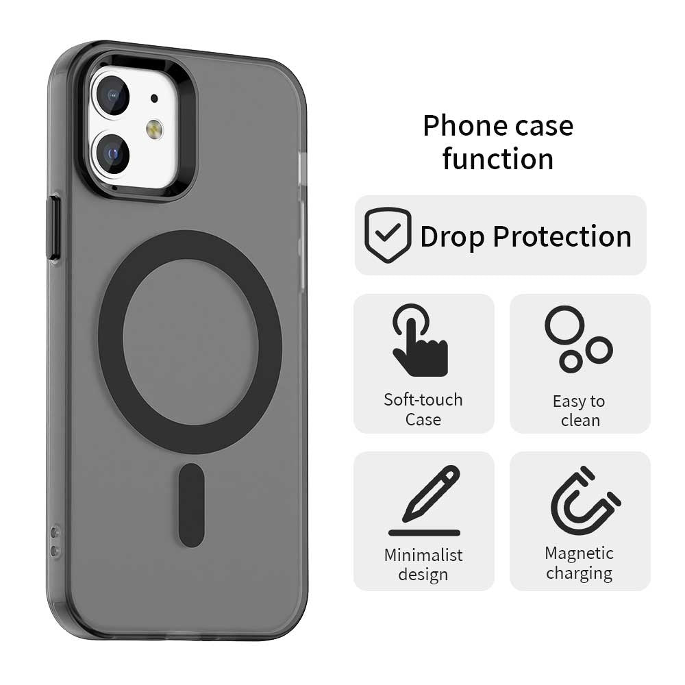 MagSafe-Hülle für Apple iPhone 12 / 12 Pro, Techsuit, CandyCase, Schwarz
