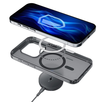MagSafe-Hülle für Apple iPhone 13 Pro Max, 3MK, Frosty MagCase, Schwarz Satinierte