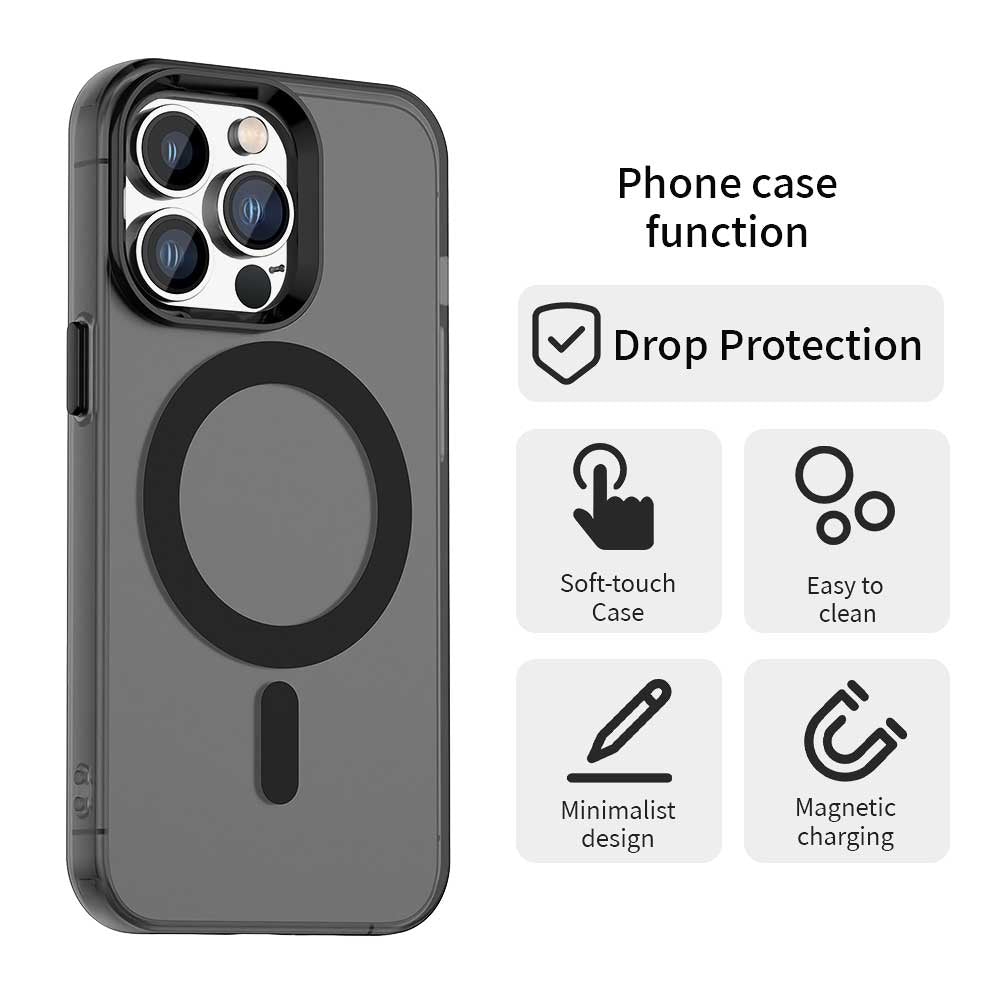 MagSafe-Hülle für Apple iPhone 13 Pro Max, Techsuit, CandyCase, Schwarz